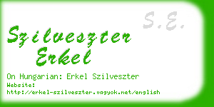 szilveszter erkel business card